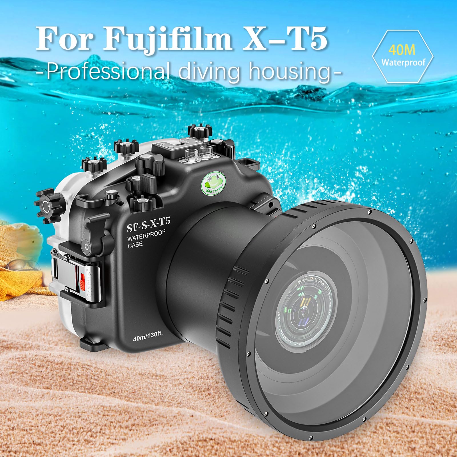 Amazon.co.jp: Fujifilm XT-5 16-50mm/18-55mmカメラ用水中防水ケース